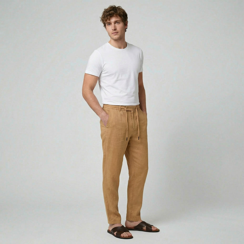 Oldford Atelier - Men’s Drawstring Waist Straight Leg Pants