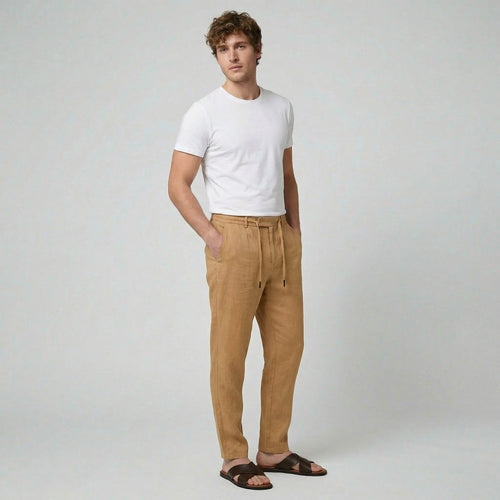 Oldford Atelier - Men’s Drawstring Waist Straight Leg Pants