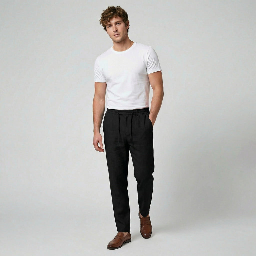Oldford Atelier - Men’s Drawstring Waist Straight Leg Pants