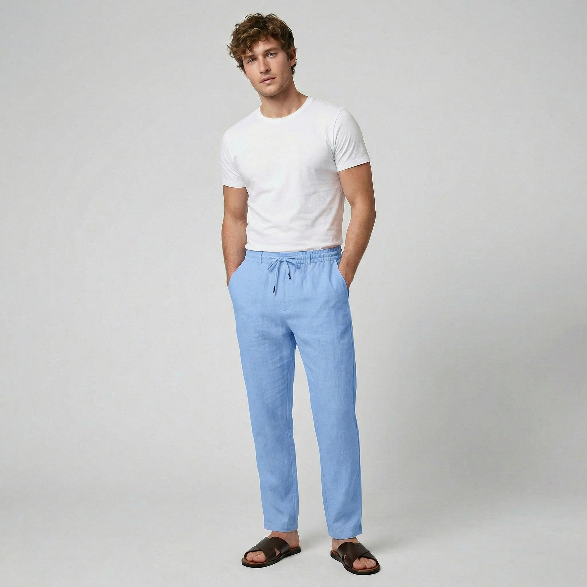 Oldford Atelier - Men’s Drawstring Waist Tapered Leg Pants