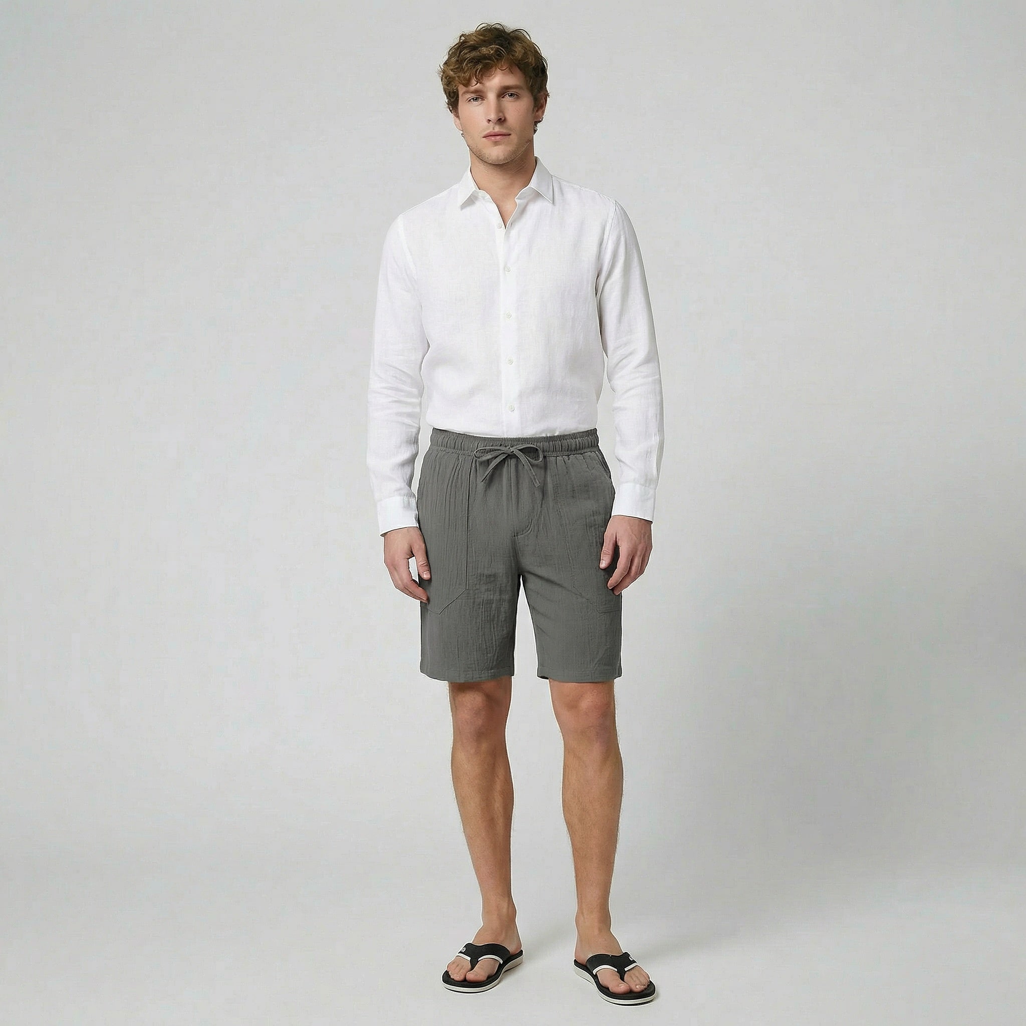 Oldford Atelier - Men’s Drawstring Waist Utility Shorts