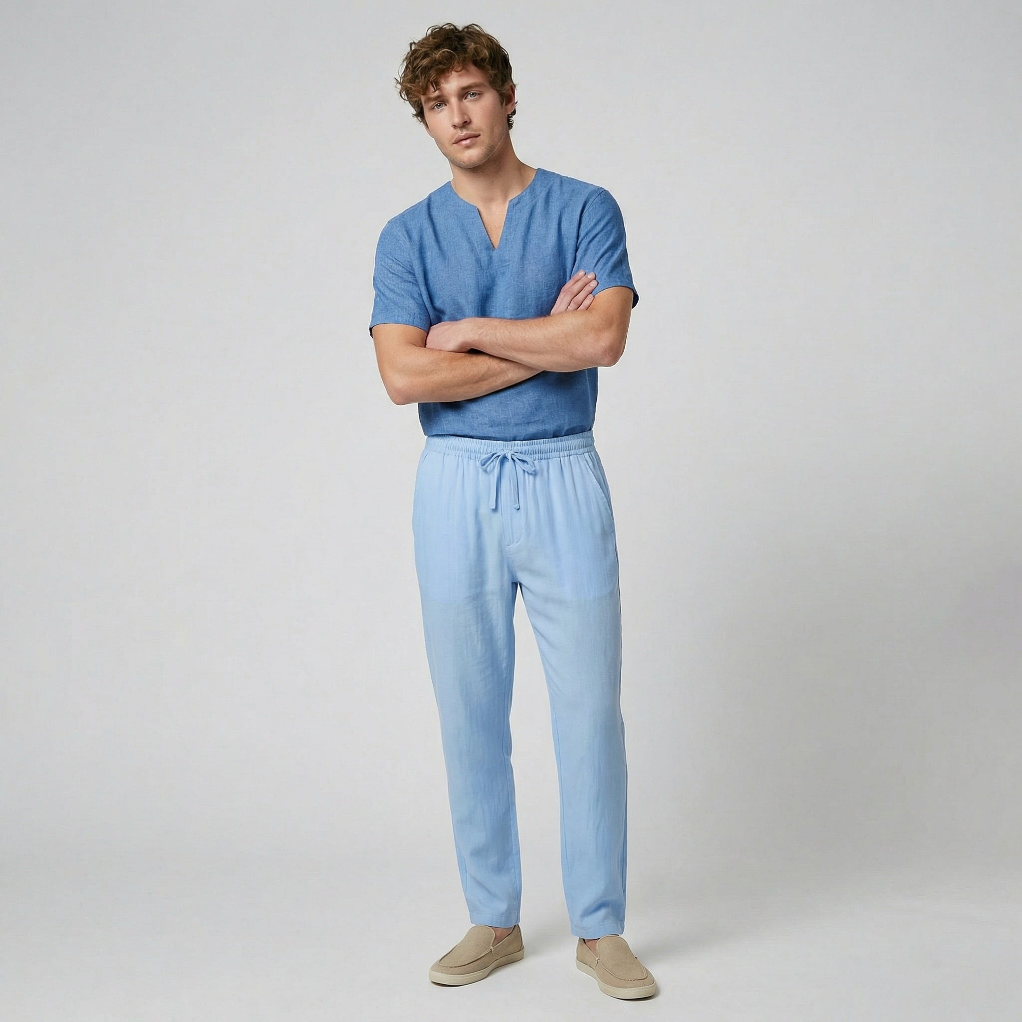 Oldford Atelier - Men’s Elastic Waist Straight Leg Pants