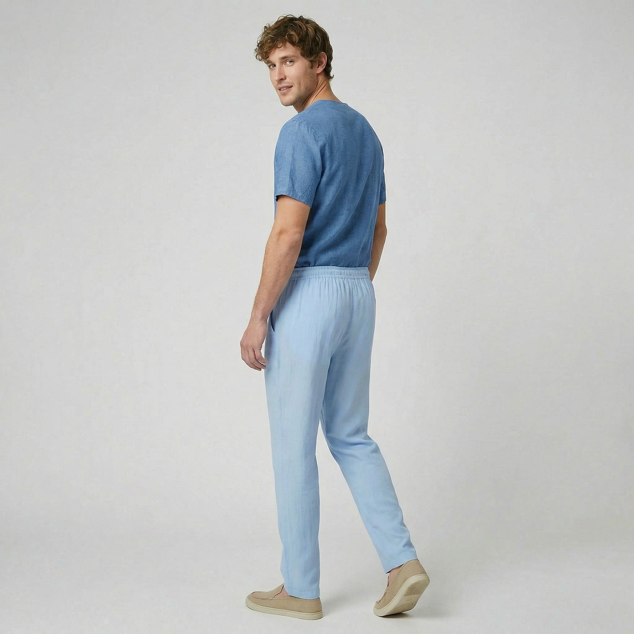 Oldford Atelier - Men’s Elastic Waist Straight Leg Pants