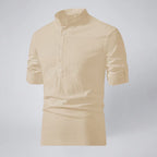 Oldford Atelier - Men’s Mandarin Collar Half Button Shirt