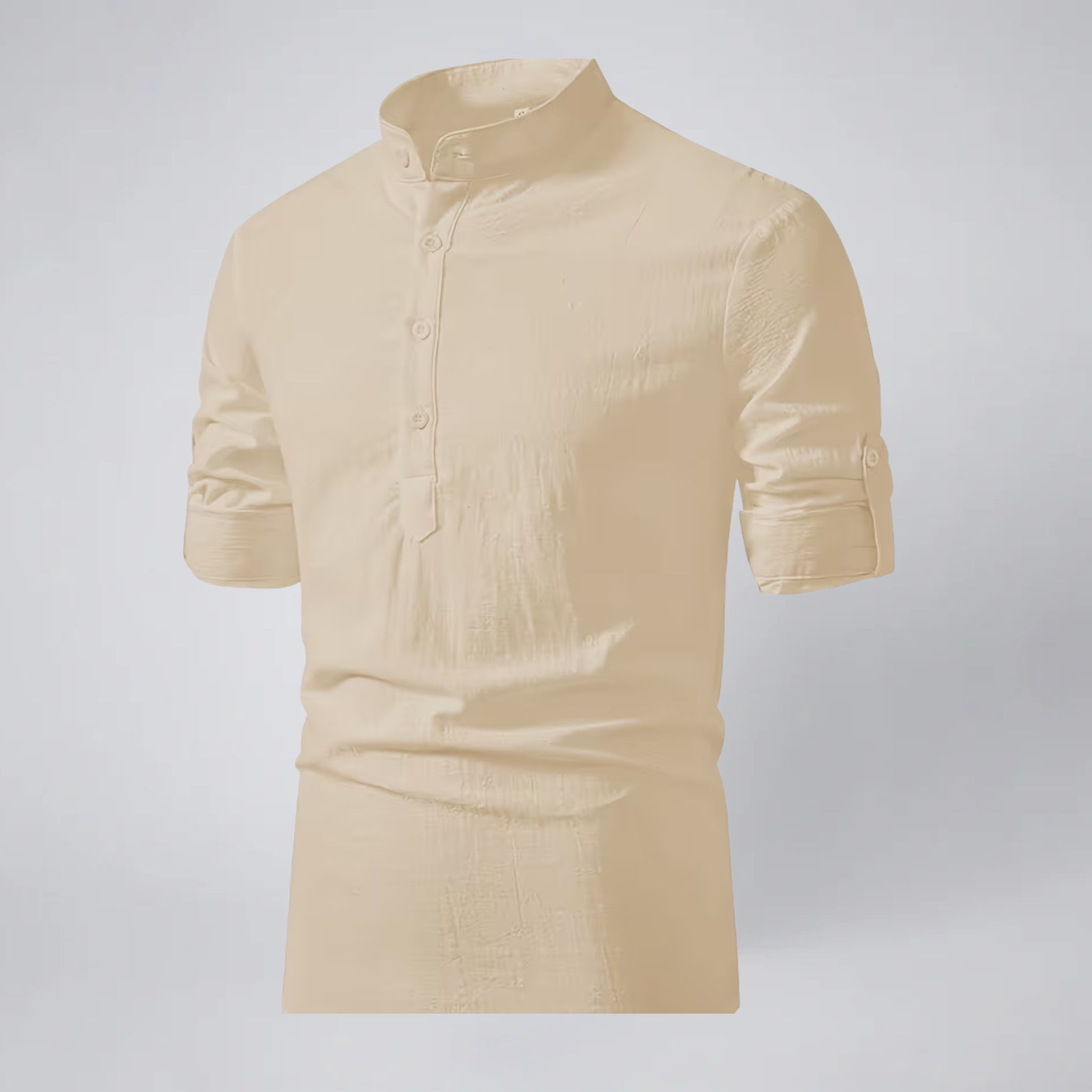 Oldford Atelier - Men’s Mandarin Collar Half Button Shirt