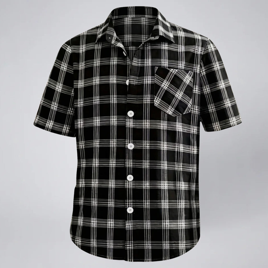 Oldford Atelier - Men’s Plaid Short Sleeve Button Shirt