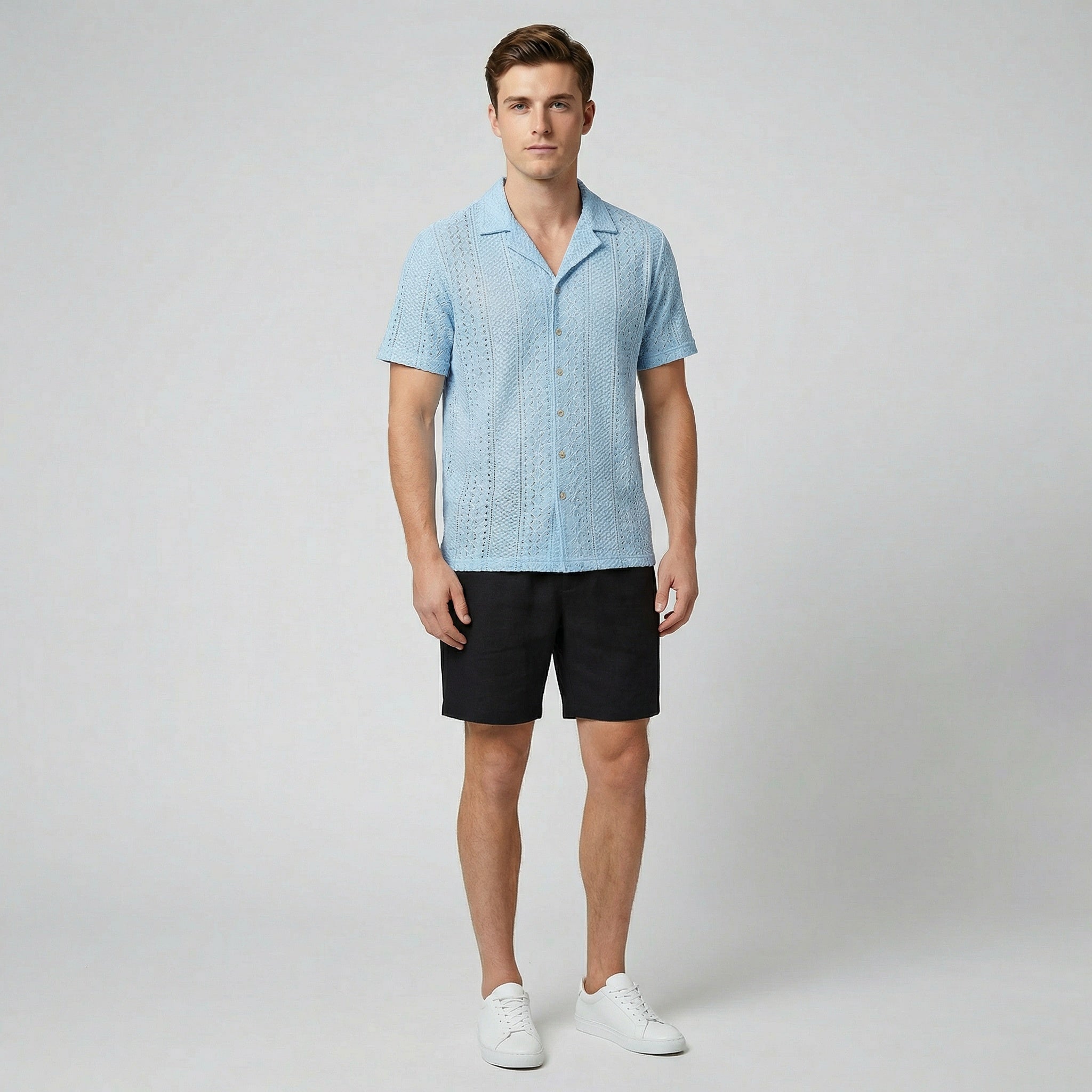 Oldford Atelier - Men’s Short Sleeve Button Shirt and Shorts Set