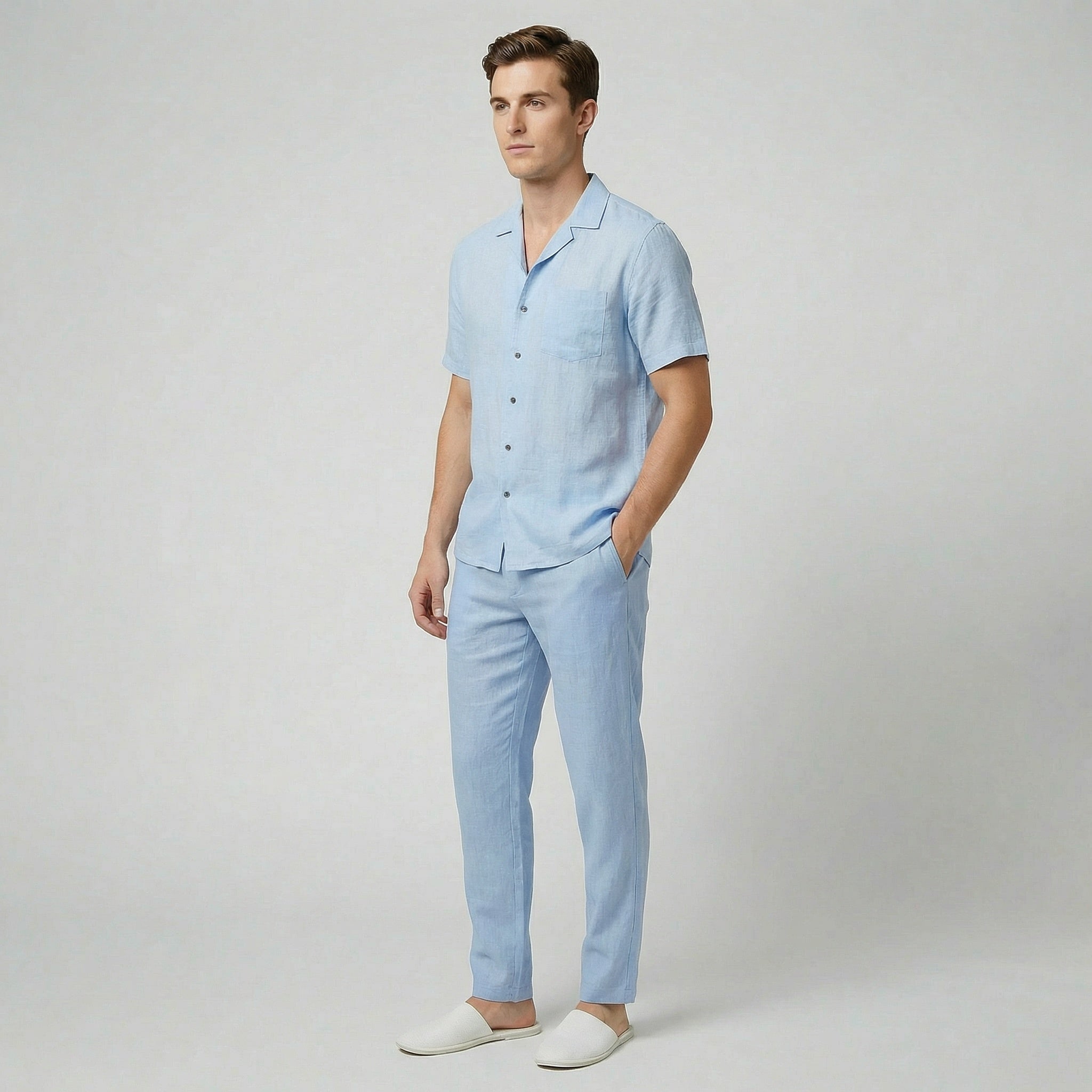 Oldford Atelier - Men’s Short Sleeve Button Up Shirt and Pants Set
