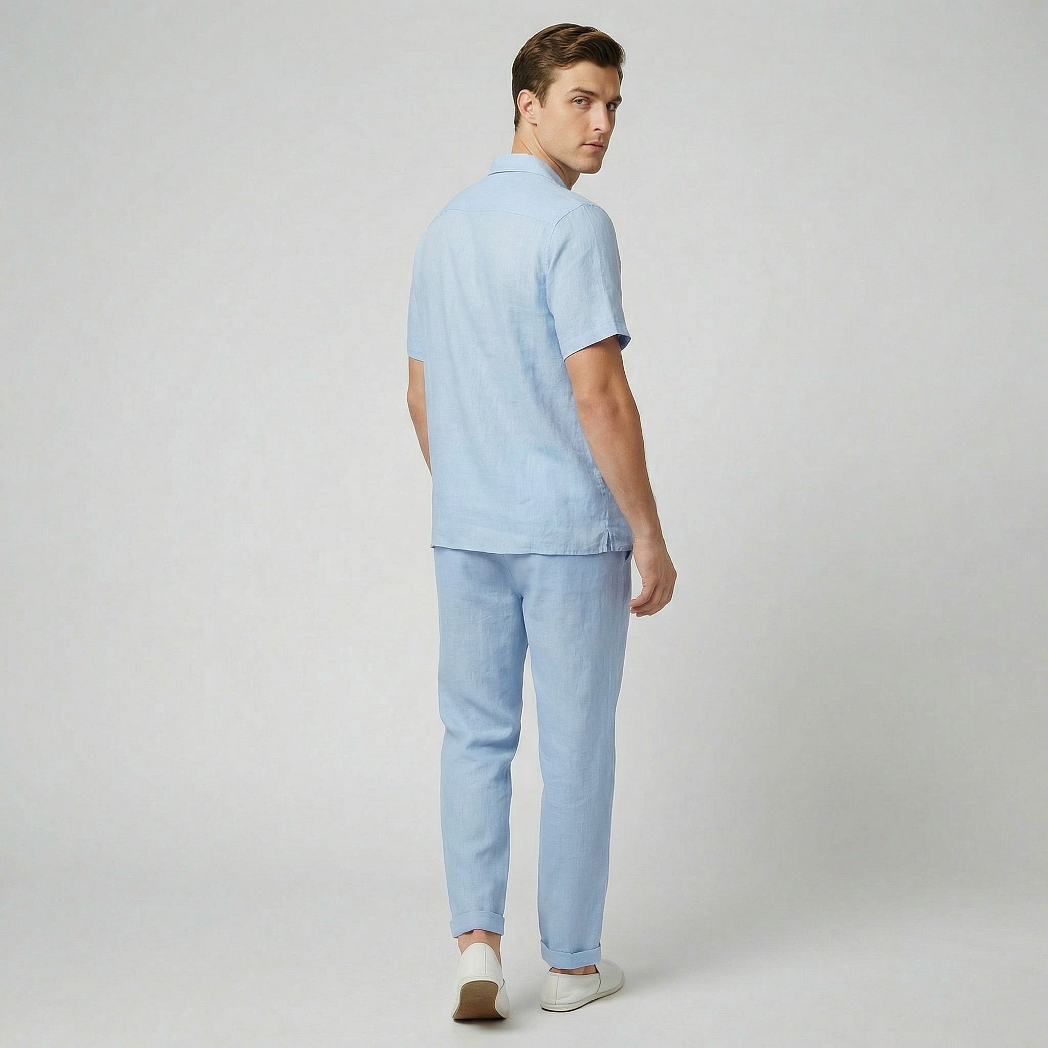 Oldford Atelier - Men’s Short Sleeve Button Up Shirt and Pants Set