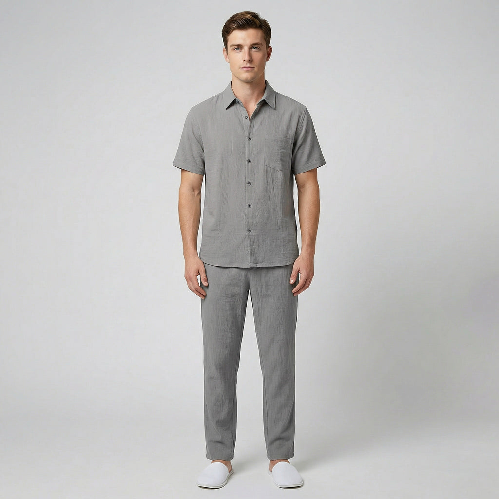 Oldford Atelier - Men’s Short Sleeve Button Up Shirt and Pants Set