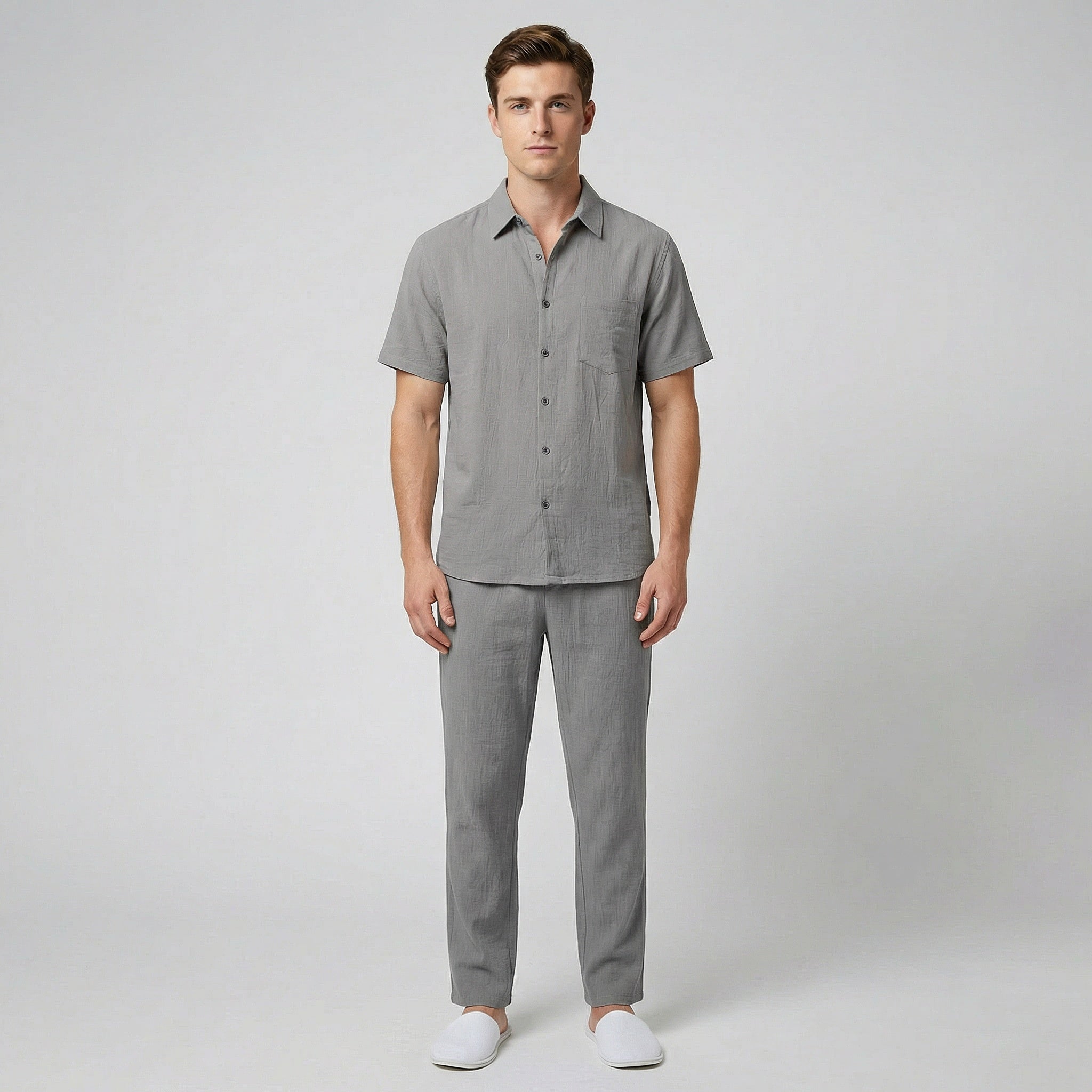 Oldford Atelier - Men’s Short Sleeve Button Up Shirt and Pants Set