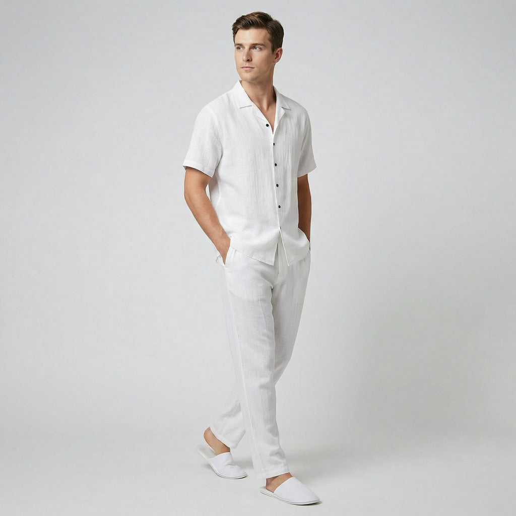 Oldford Atelier - Men’s Short Sleeve Button Up Shirt and Pants Set