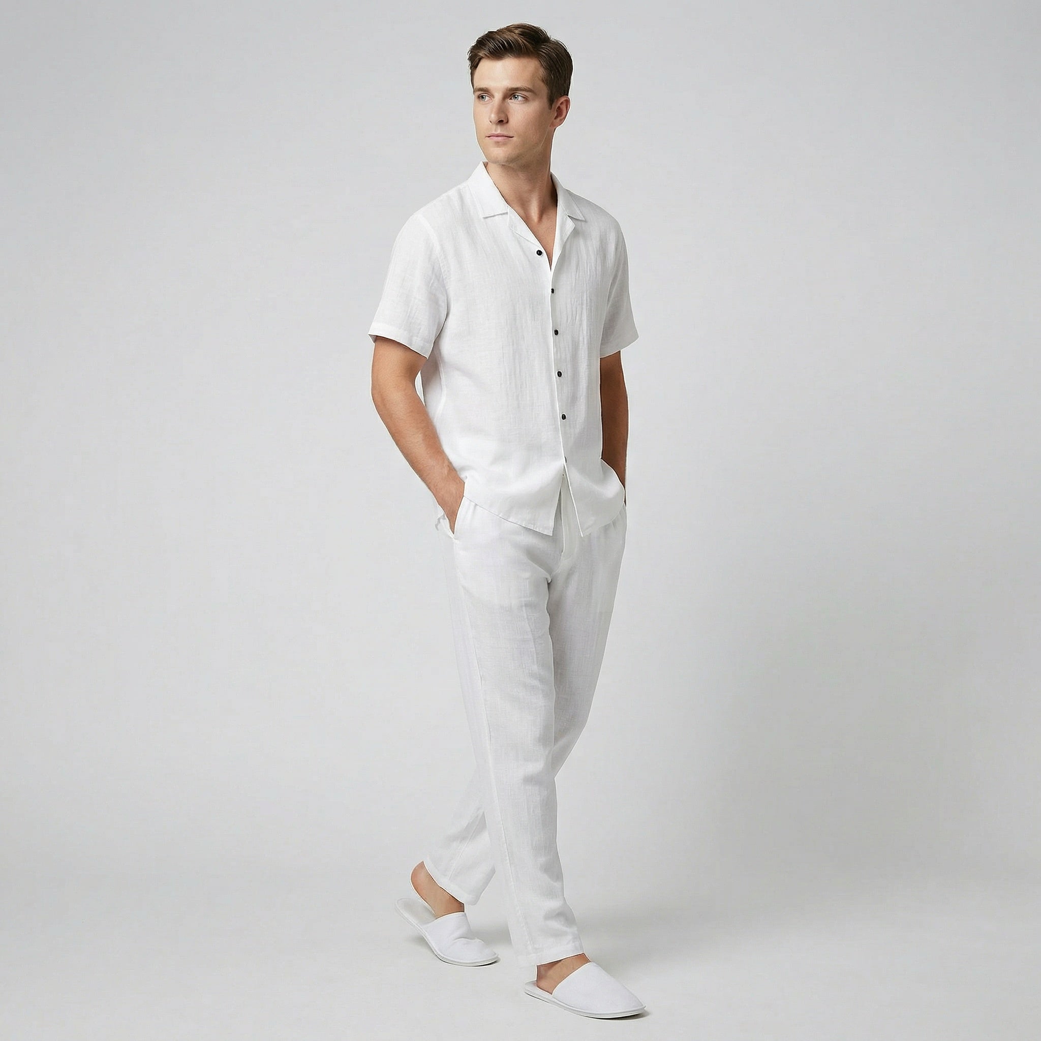 Oldford Atelier - Men’s Short Sleeve Button Up Shirt and Pants Set