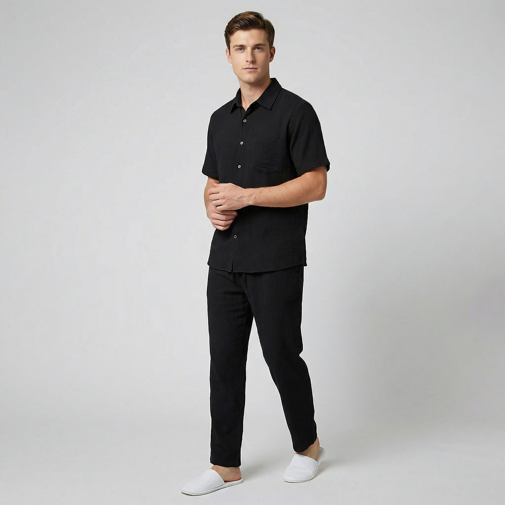 Oldford Atelier - Men’s Short Sleeve Button Up Shirt and Pants Set