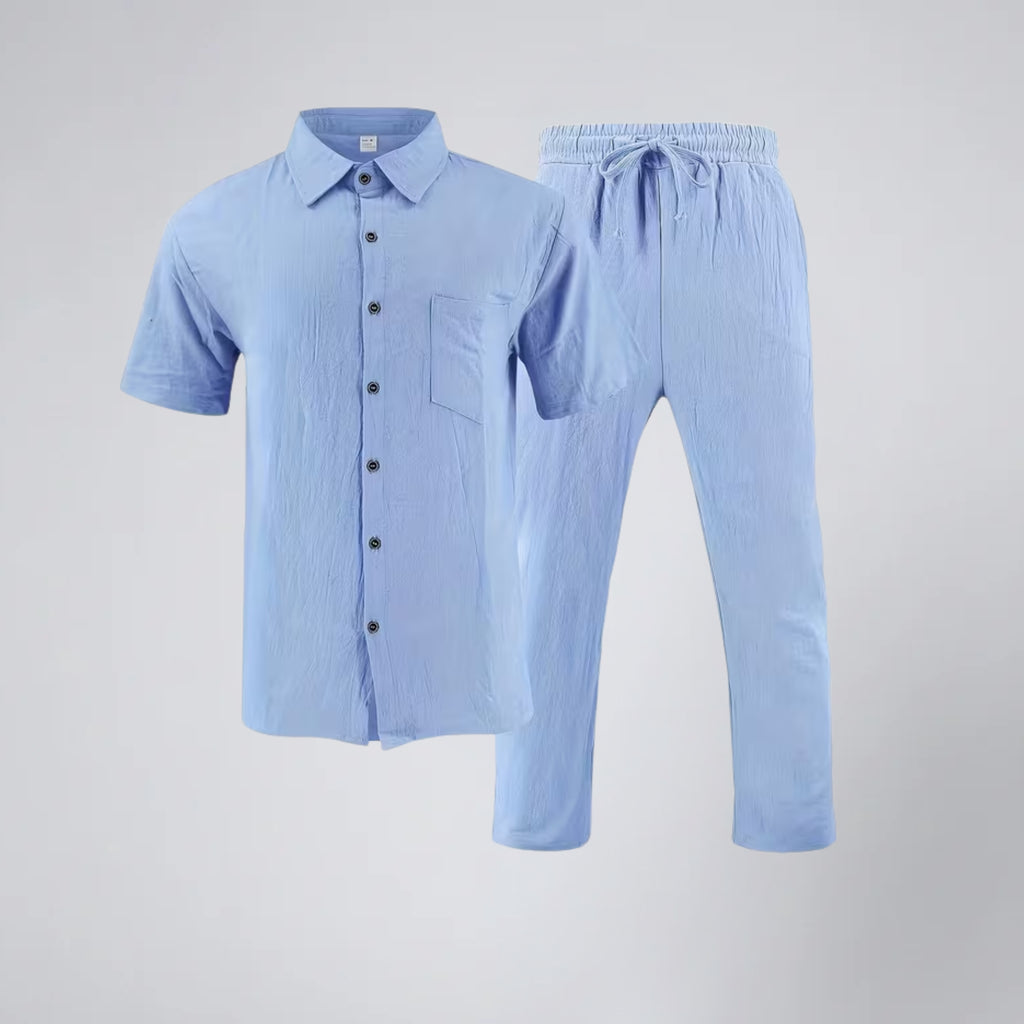 Oldford Atelier - Men’s Short Sleeve Button Up Shirt and Pants Set