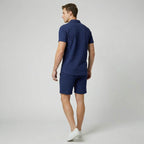 Oldford Atelier - Men’s Short Sleeve Zip Collar Shirt and Shorts Set