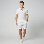 Oldford Atelier - Men’s Short Sleeve Zip Collar Shirt and Shorts Set