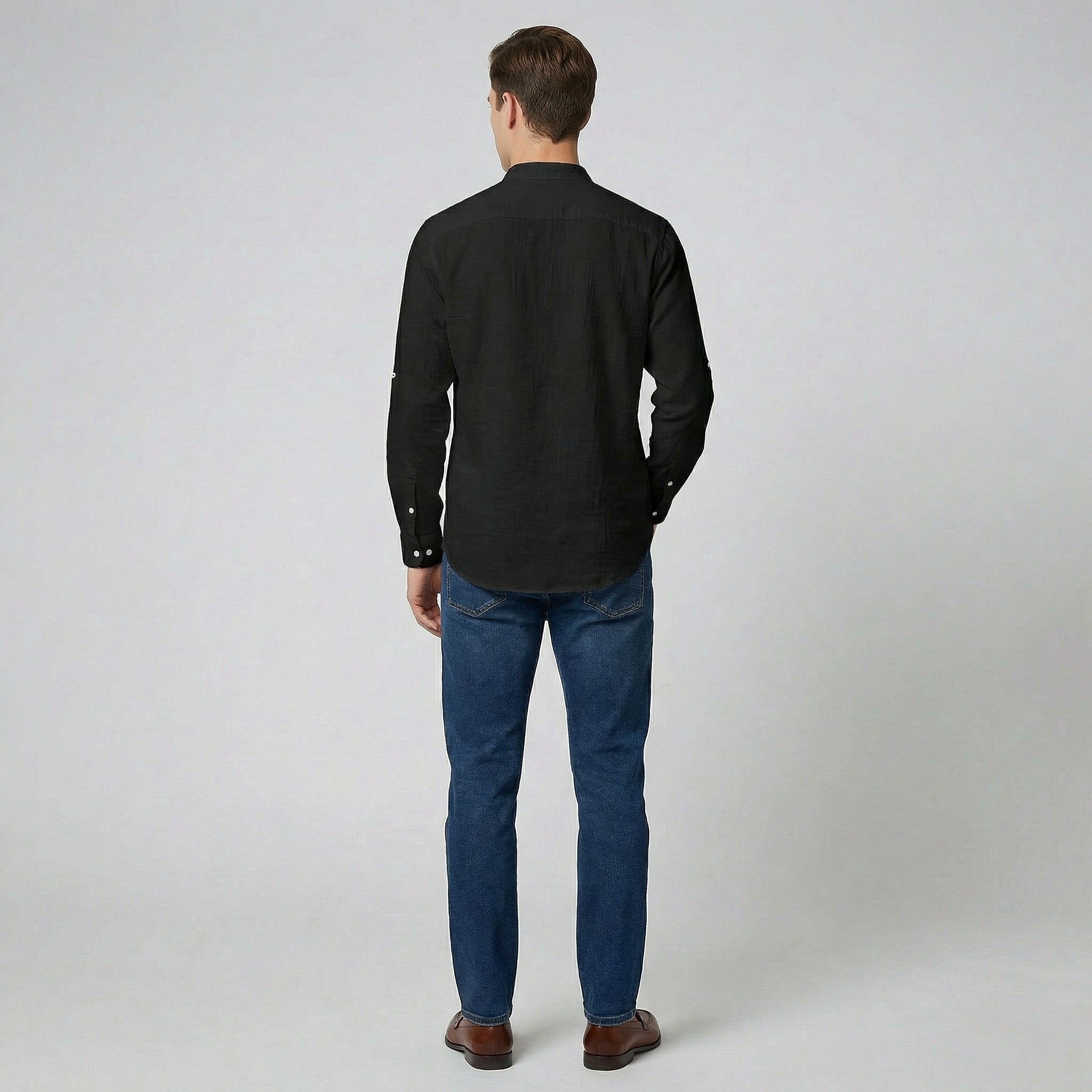 Oldford Atelier - Men’s Stand Collar Button Shirt