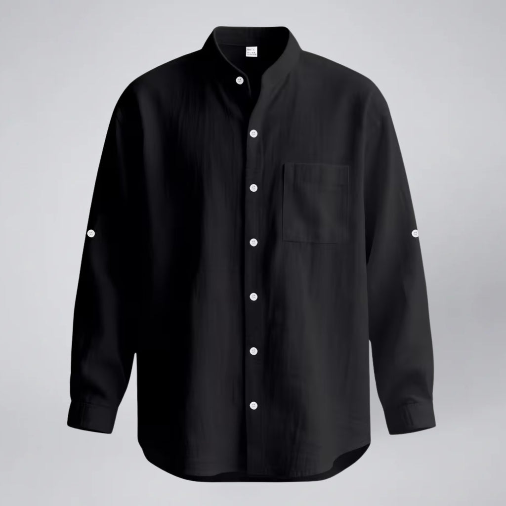Oldford Atelier - Men’s Stand Collar Button Shirt