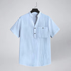 Oldford Atelier - Men’s Stand Collar Short Sleeve Shirt