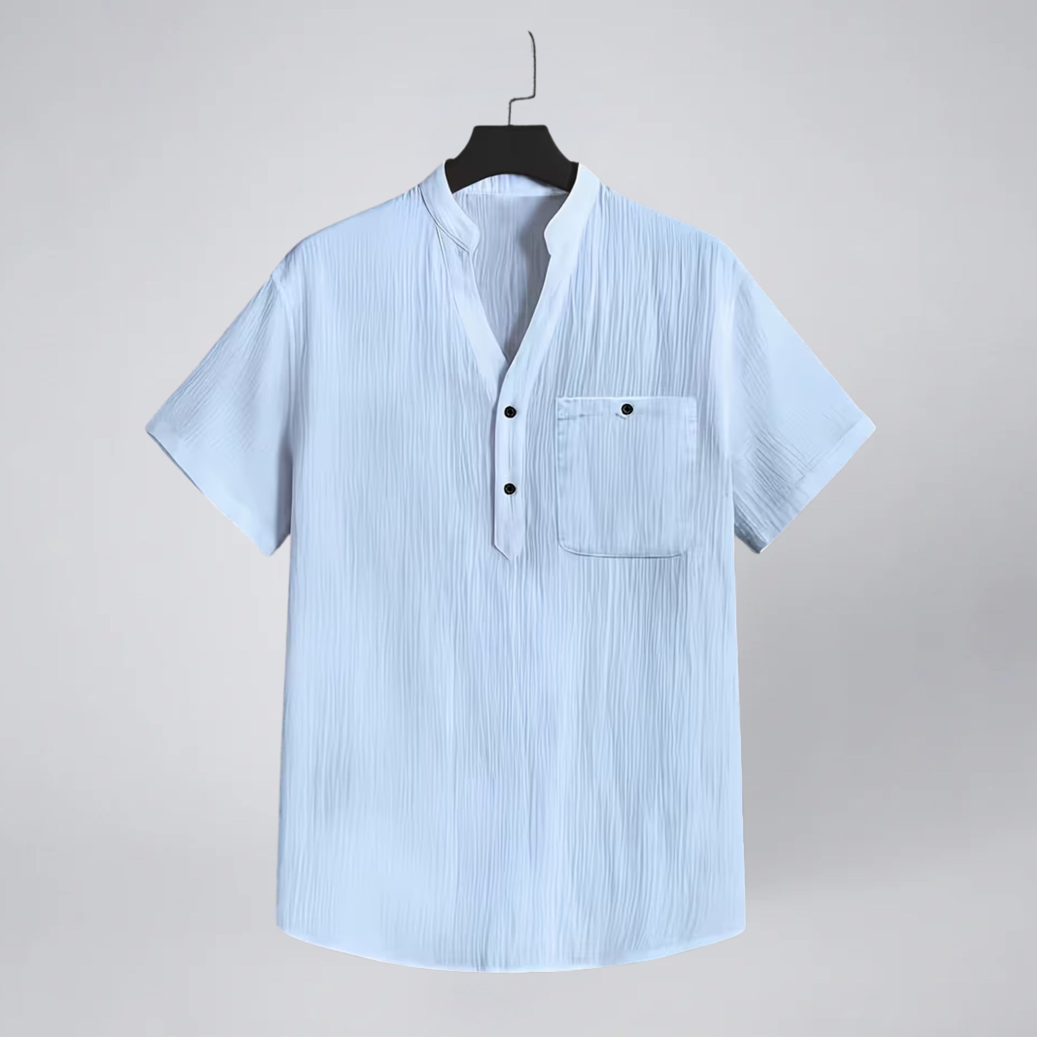 Oldford Atelier - Men’s Stand Collar Short Sleeve Shirt