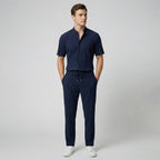 Oldford Atelier - Men’s Stand Collar Short Sleeve Shirt and Pants Set