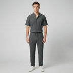 Oldford Atelier - Men’s Stand Collar Short Sleeve Shirt and Pants Set