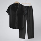 Oldford Atelier - Men’s Stand Collar Short Sleeve Shirt and Pants Set