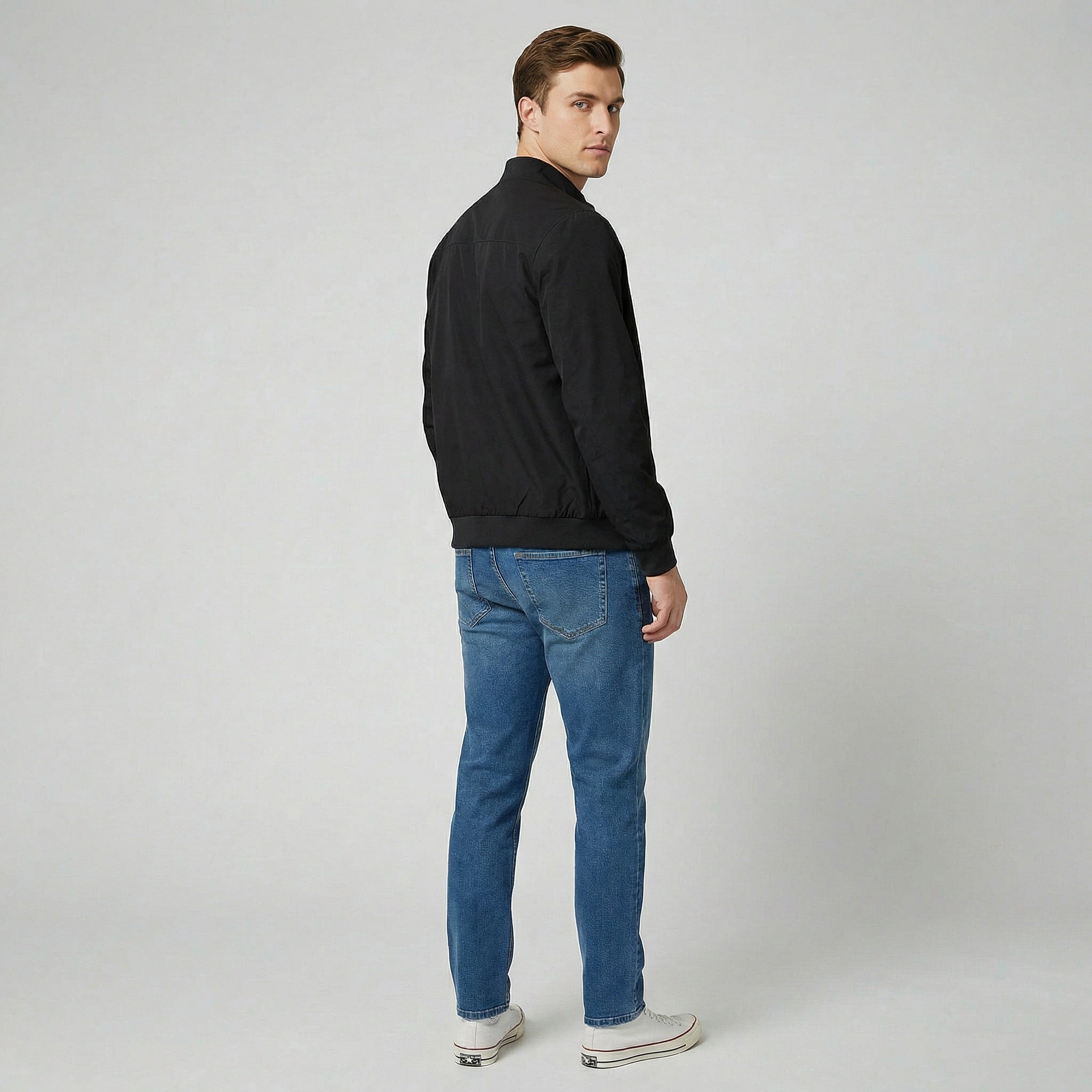 Oldford Atelier - Men’s Stand Collar Zip Front Jacket