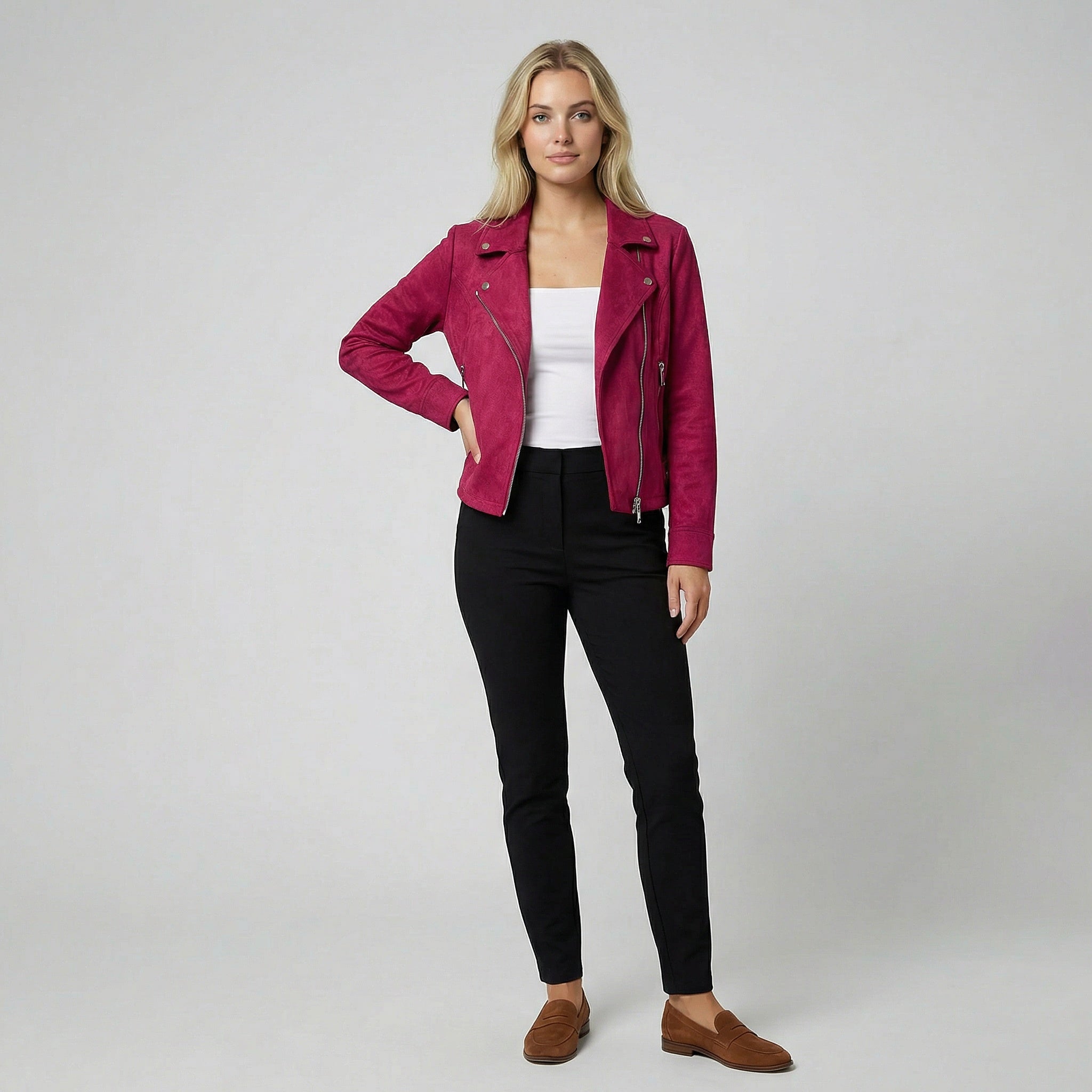 Oldford Atelier - Women’s Asymmetric Zip Notch Lapel Jacket