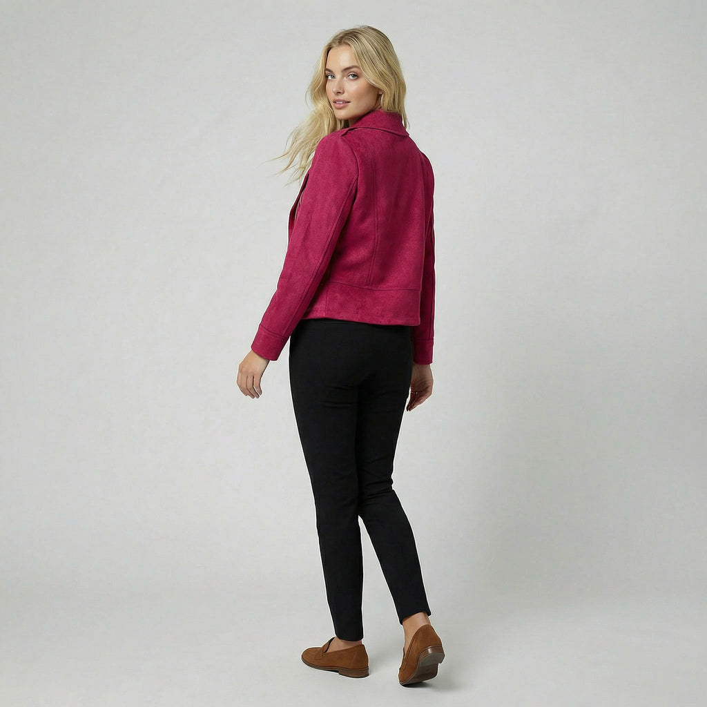 Oldford Atelier - Women’s Asymmetric Zip Notch Lapel Jacket
