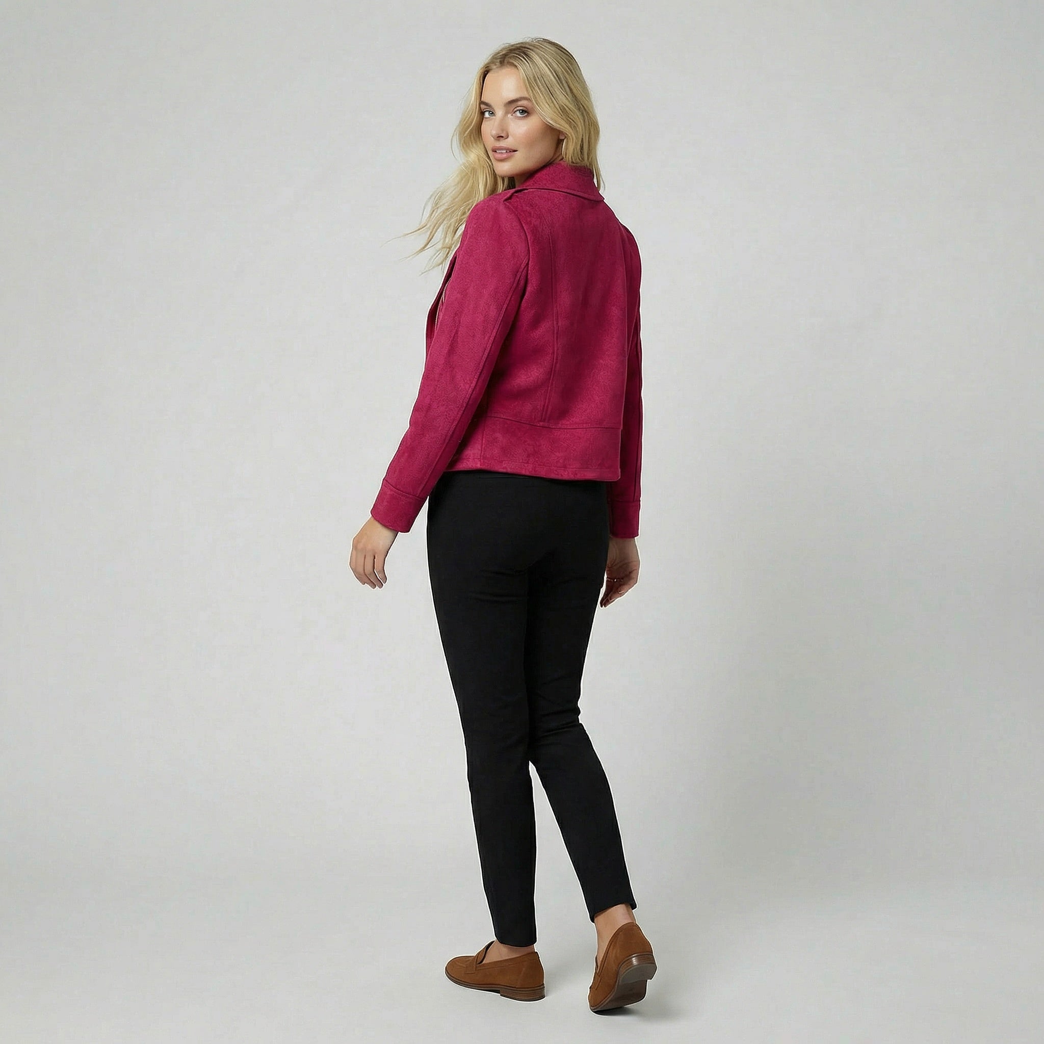 Oldford Atelier - Women’s Asymmetric Zip Notch Lapel Jacket