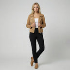 Oldford Atelier - Women’s Asymmetric Zip Notch Lapel Jacket