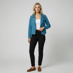 Oldford Atelier - Women’s Asymmetric Zip Notch Lapel Jacket