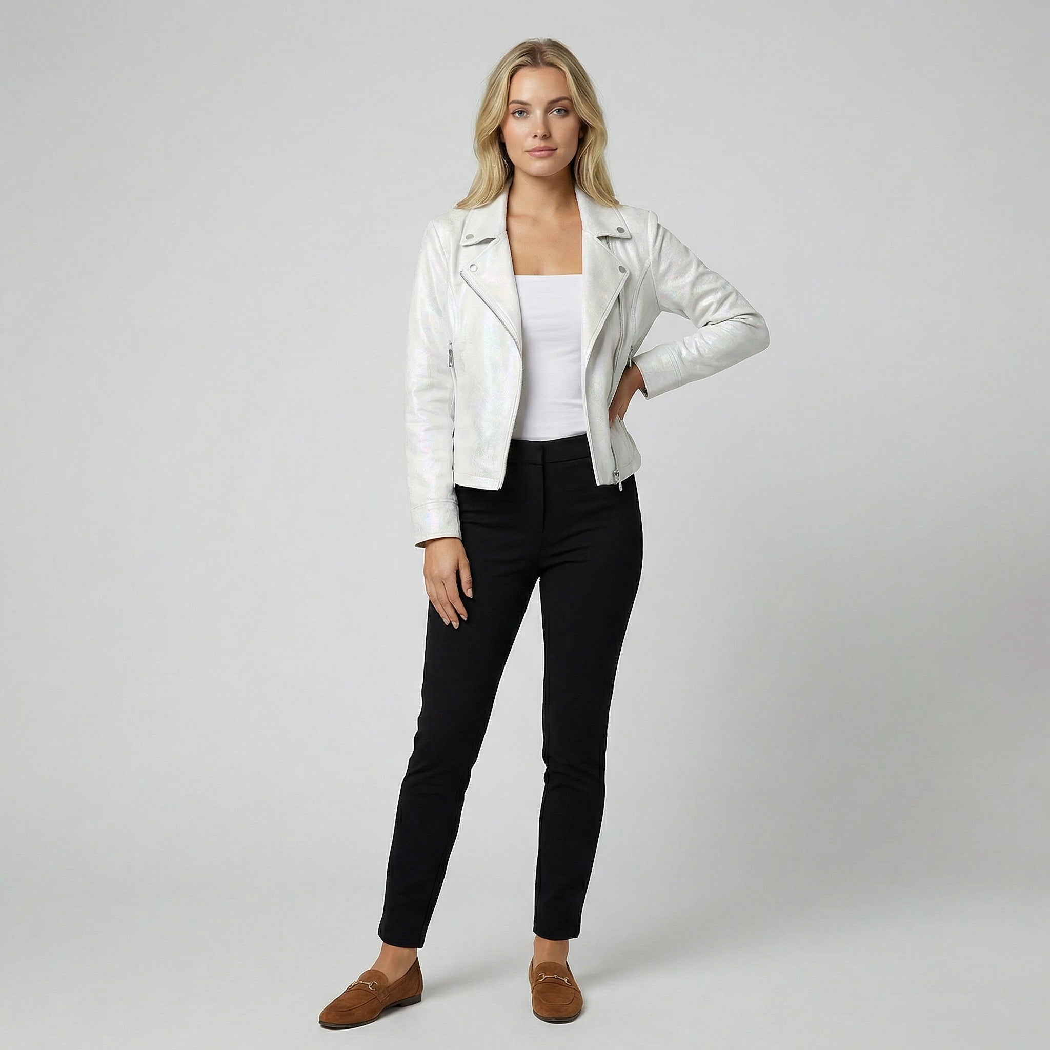 Oldford Atelier - Women’s Asymmetric Zip Notch Lapel Jacket