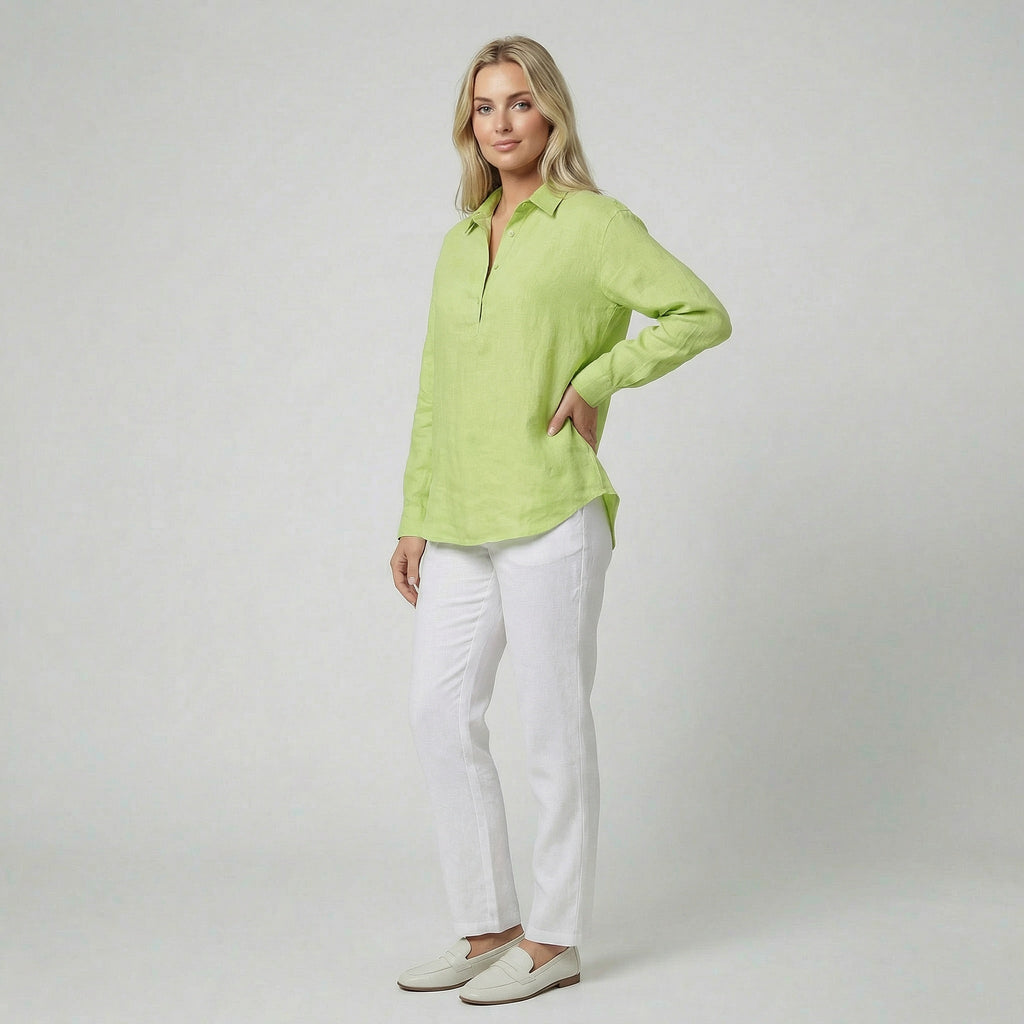 Oldford Atelier - Women’s Button Placket Long Sleeve Blouse