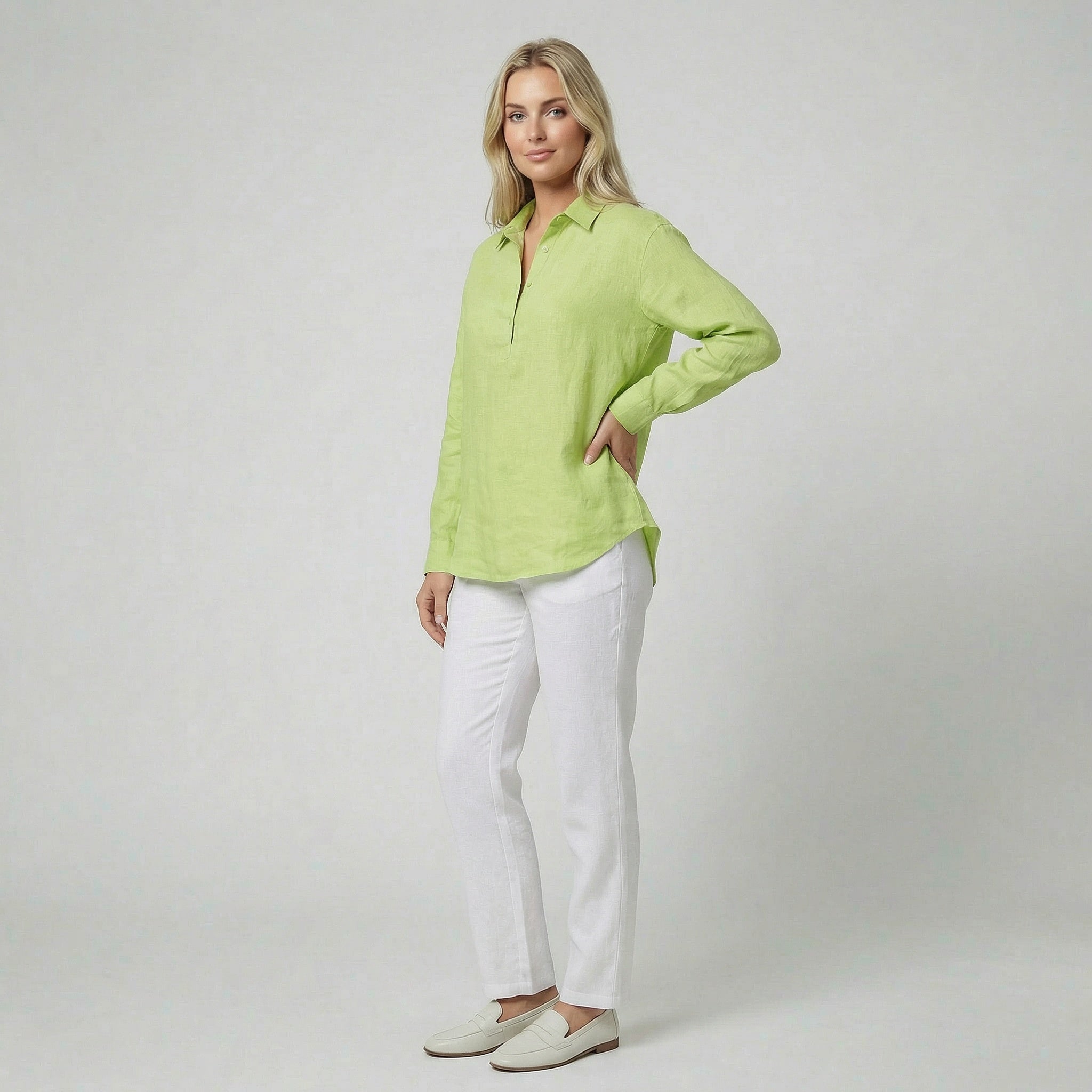 Oldford Atelier - Women’s Button Placket Long Sleeve Blouse