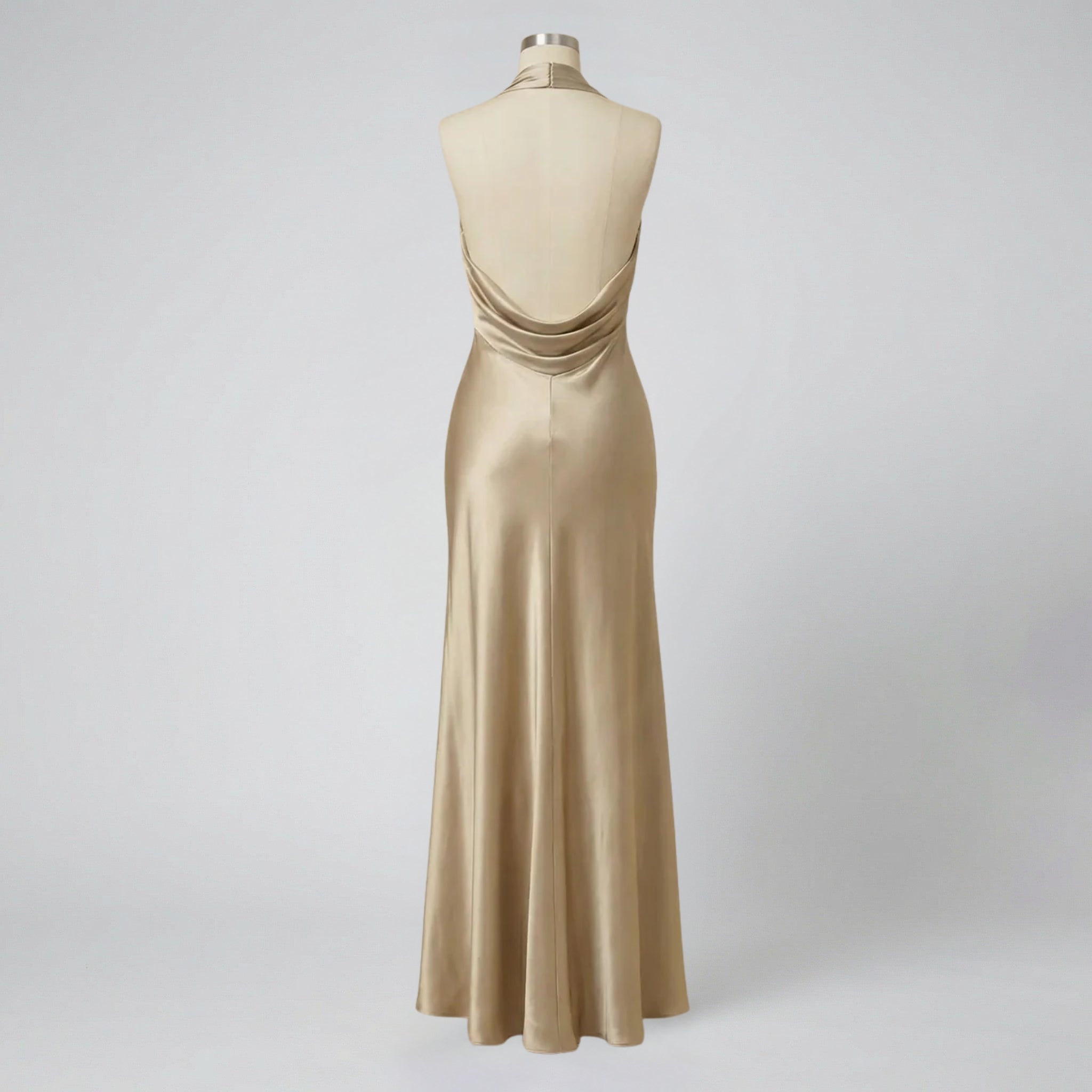 Oldford Atelier - Women’s Cowl Neck Sleeveless Maxi Dress