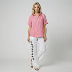 Oldford Atelier - Women’s Drawstring Waist Floral Accent Lounge Pants