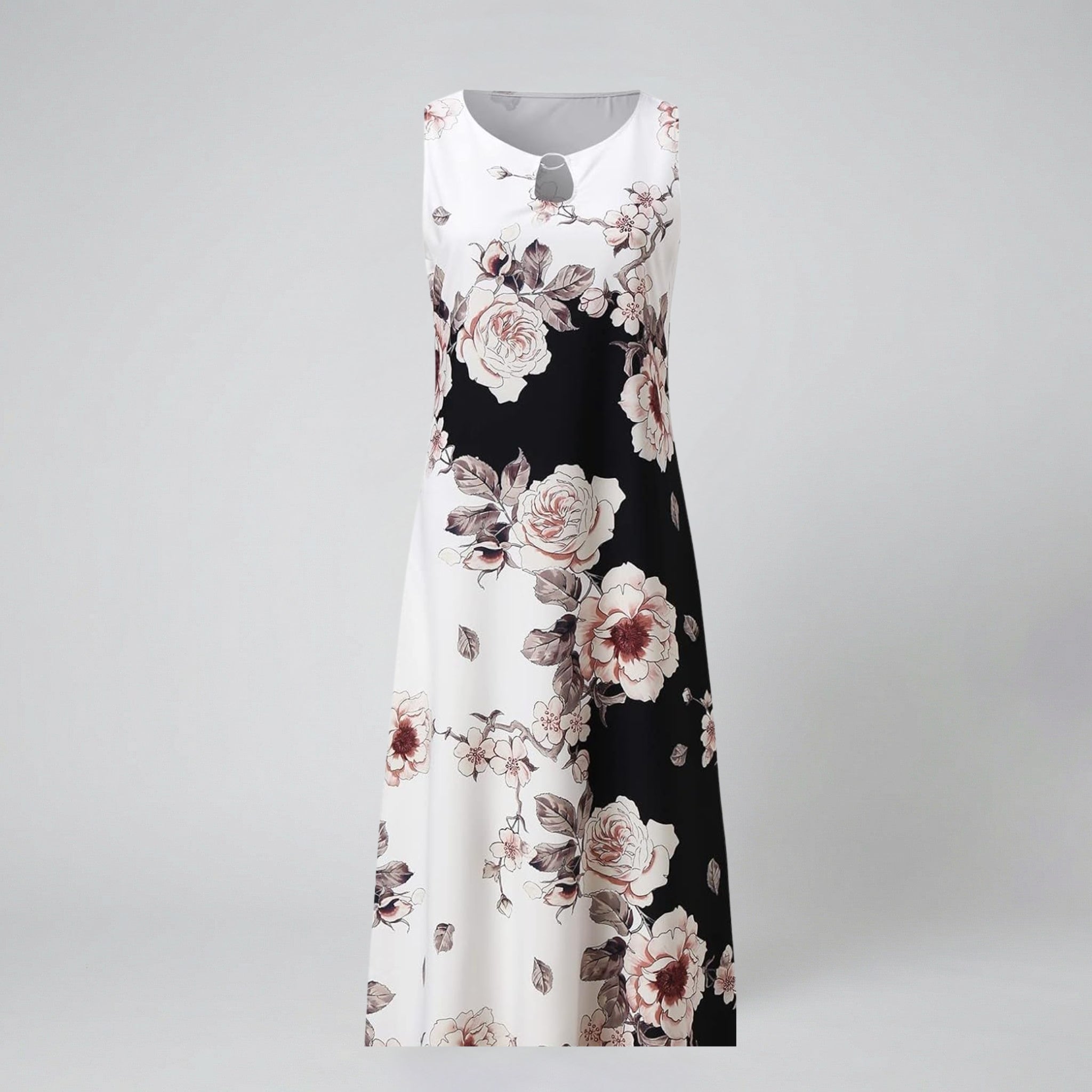 Oldford Atelier - Women’s Sleeveless Floral Print Midi Dress