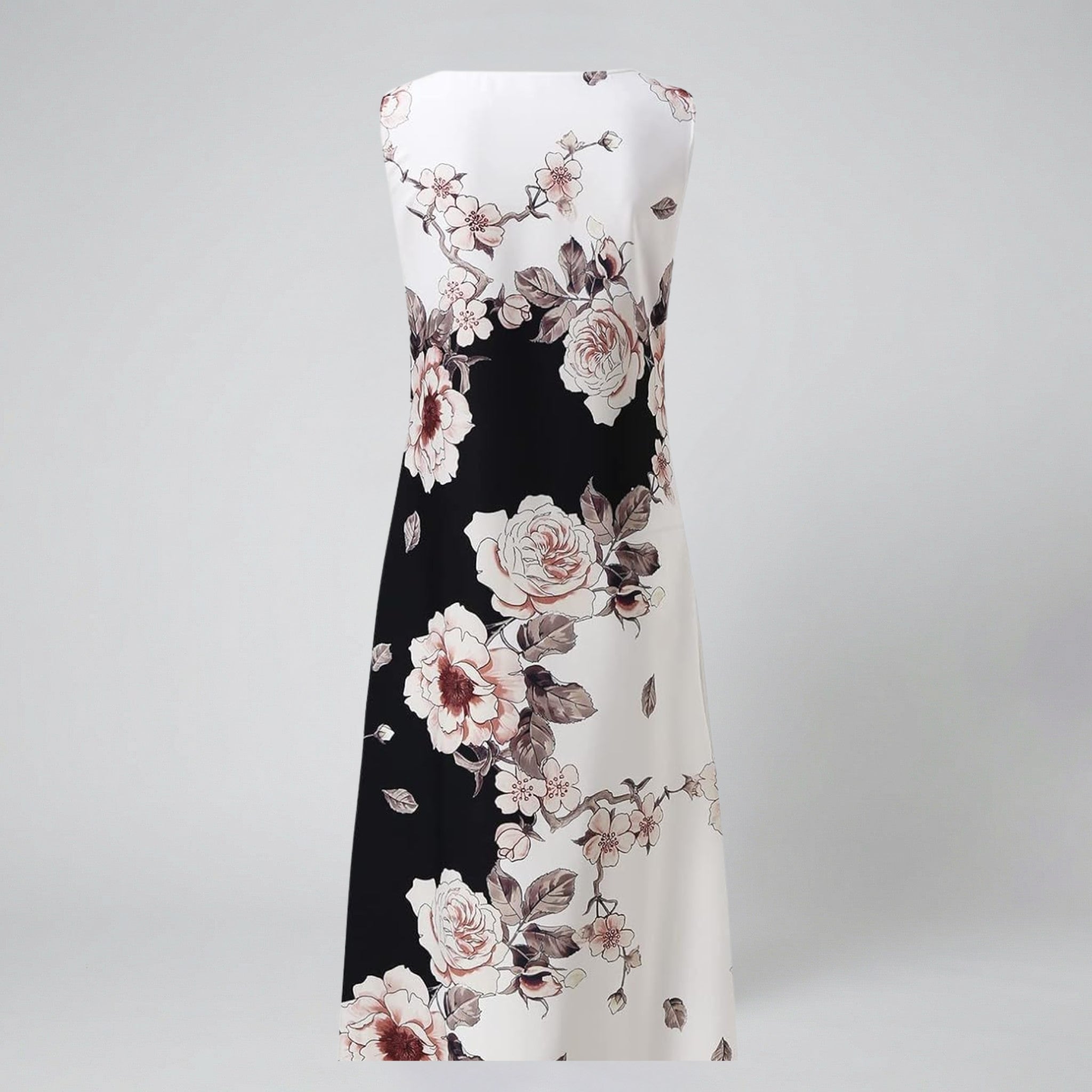 Oldford Atelier - Women’s Sleeveless Floral Print Midi Dress