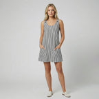 Oldford Atelier - Women’s Sleeveless Striped Pocket Dress