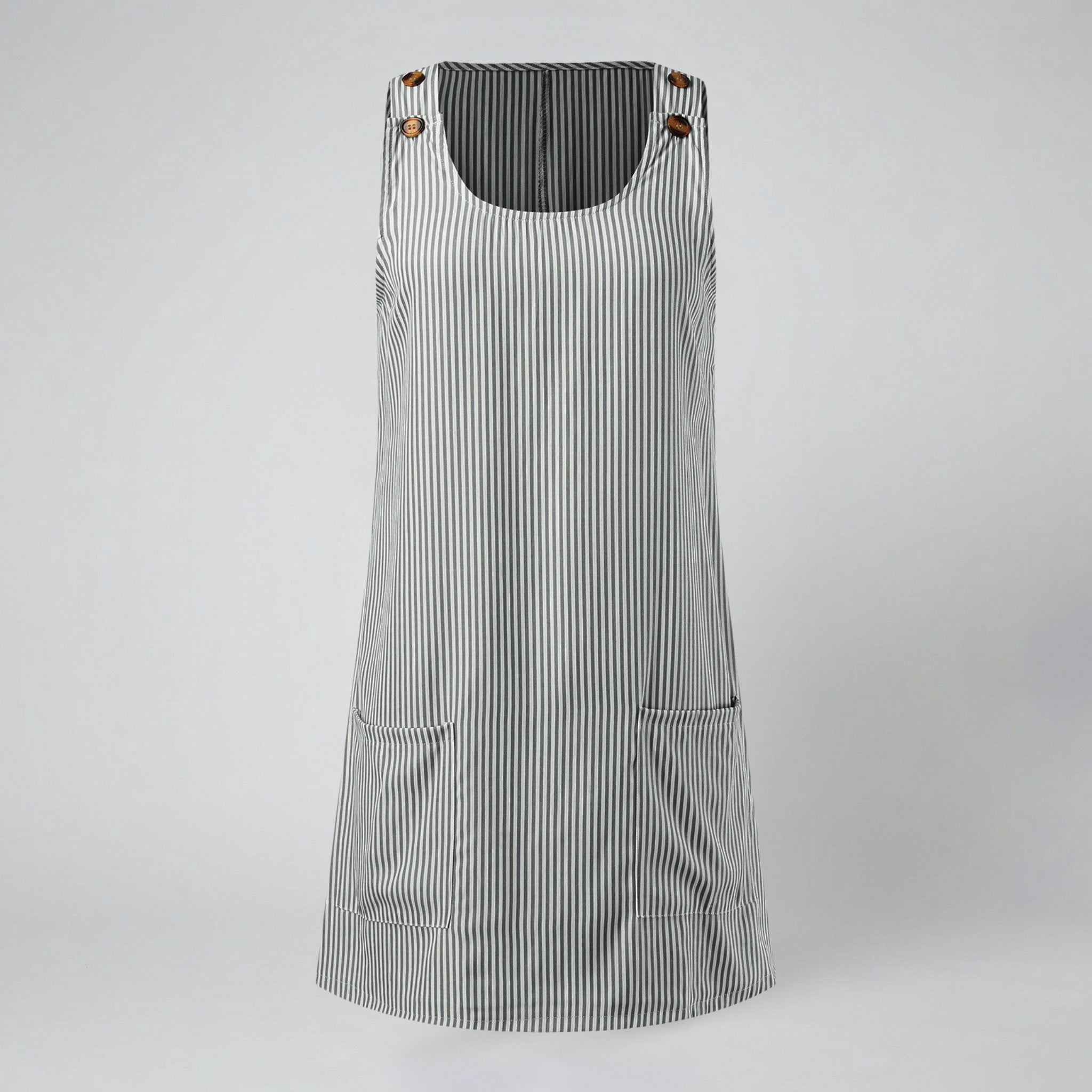 Oldford Atelier - Women’s Sleeveless Striped Pocket Dress