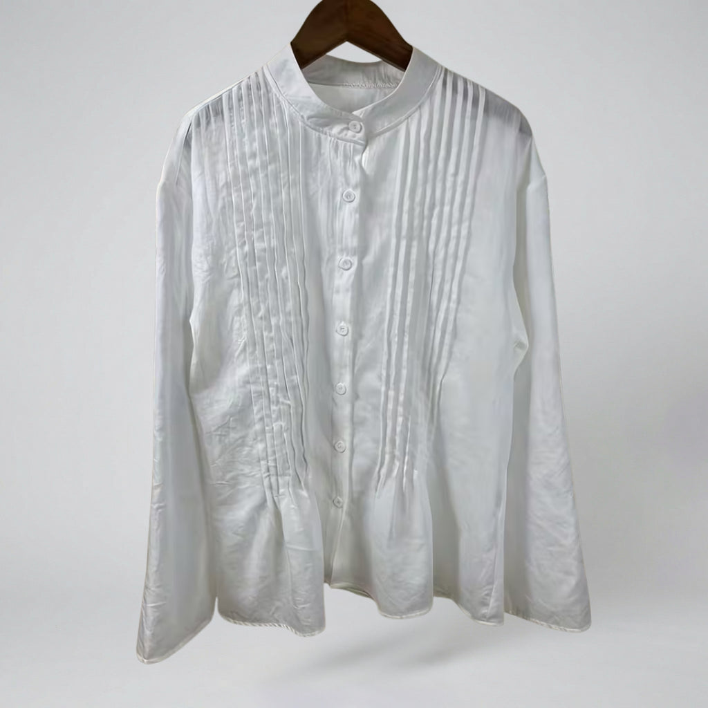 Oldford Atelier - Women’s Stand Collar Button Front Blouse