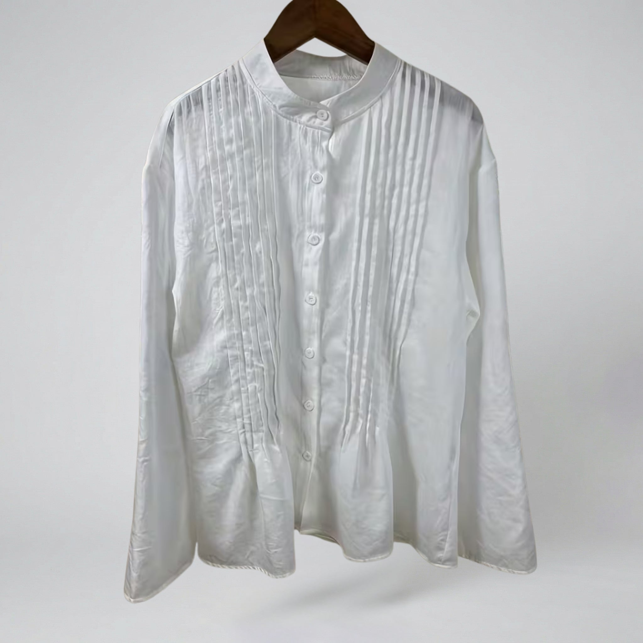 Oldford Atelier - Women’s Stand Collar Button Front Blouse