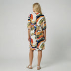 Oldford Atelier - Women’s V Neck Printed Midi Dress